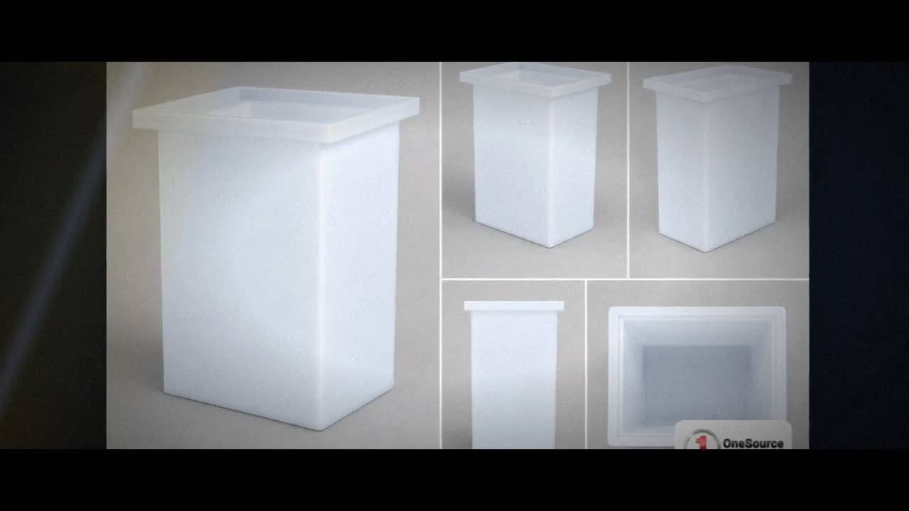 Chem-Tainer 56 Gallon PE Rectangular Open Top Tank video