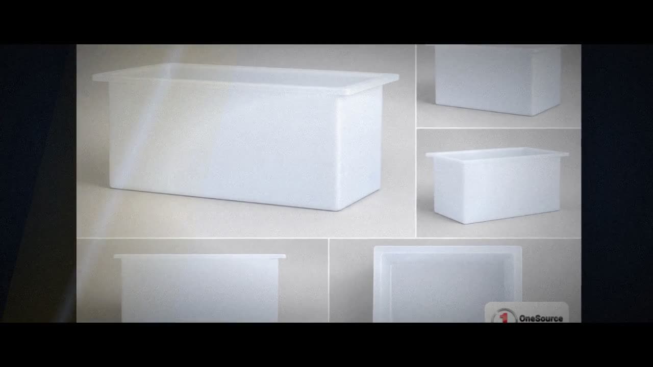 Chem-Tainer 28 Gallon PE Rectangular Open Top Tank video