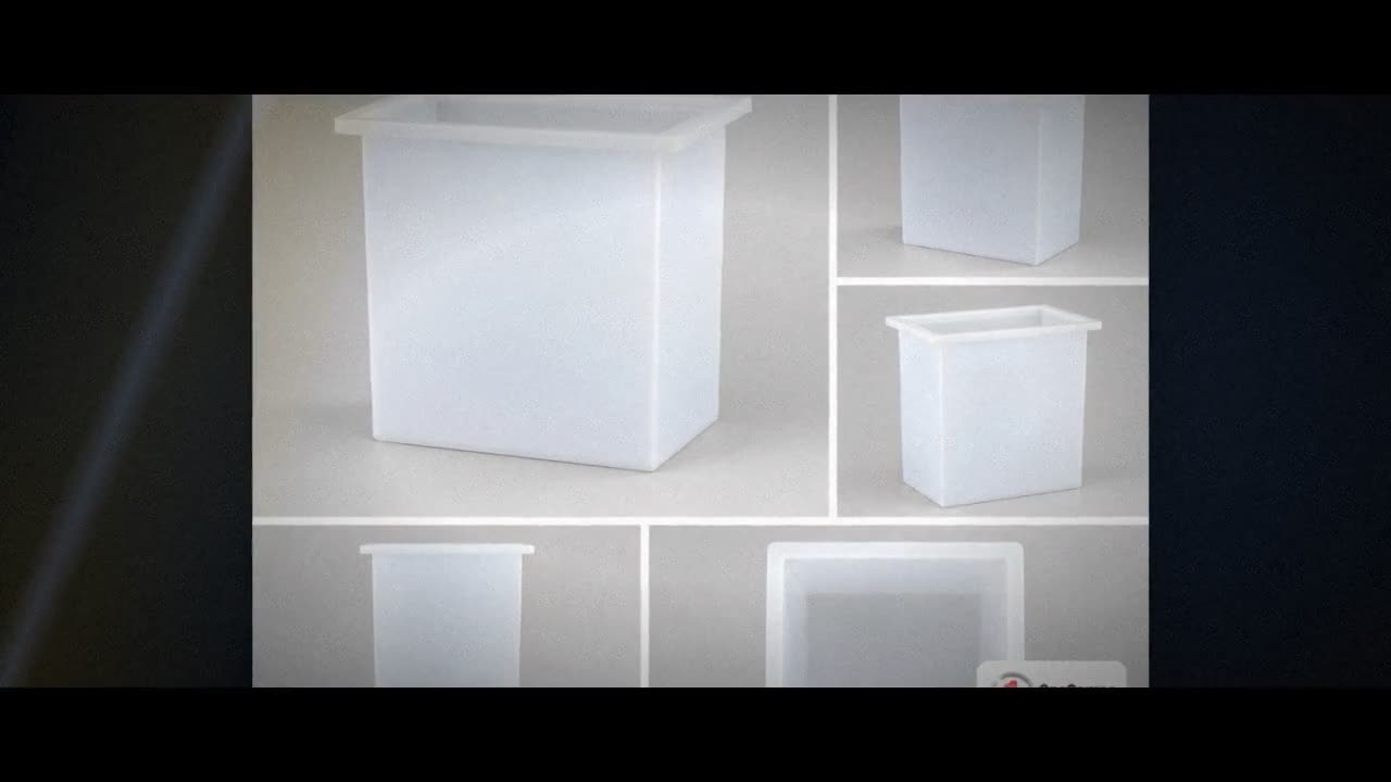 Chem-Tainer 70 Gallon PP Rectangular Open Top Tank video