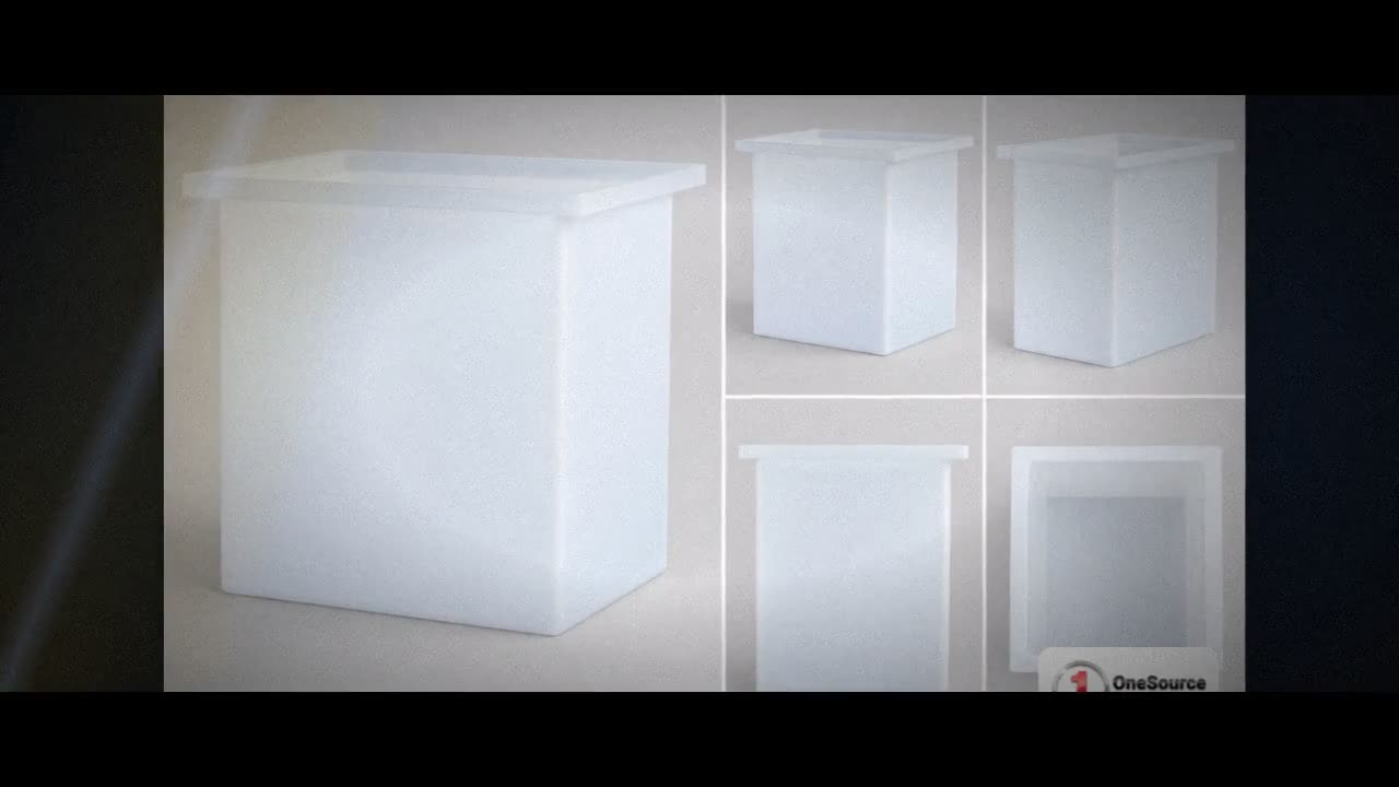 Chem-Tainer 100 Gallon PE Rectangular Open Top Tank video