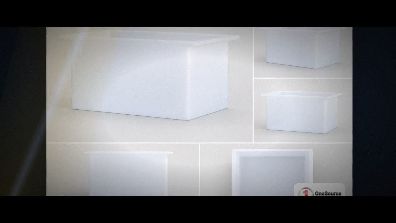 Chem-Tainer 62 Gallon PE Rectangular Open Top Tank video