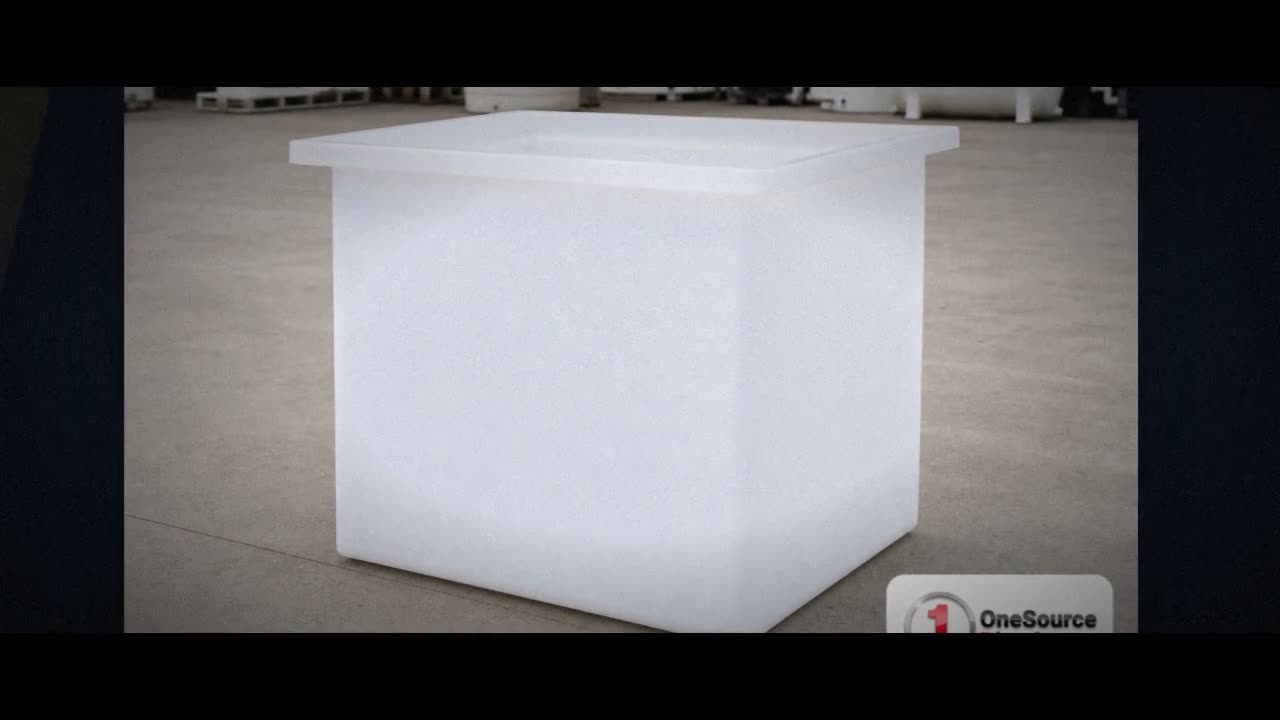 Chem-Tainer 45 Gallon PE Rectangular Open Top Tank video