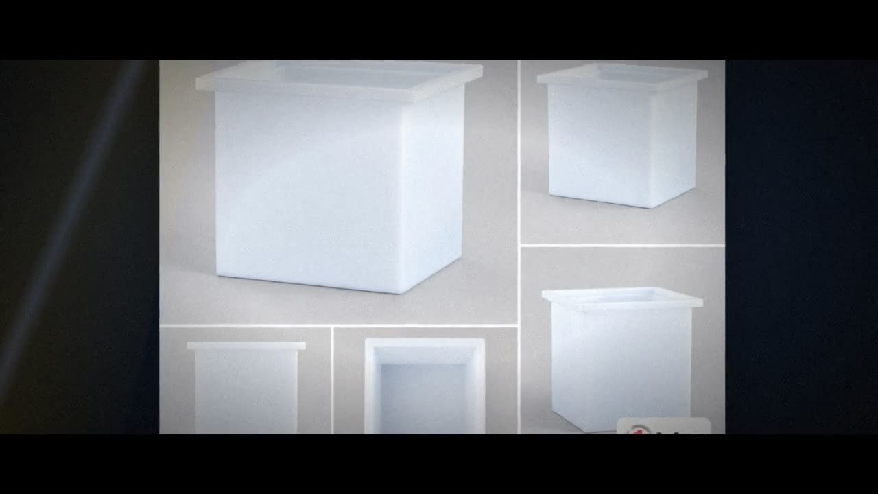 Chem-Tainer 60 Gallon PE Rectangular Open Top Tank video