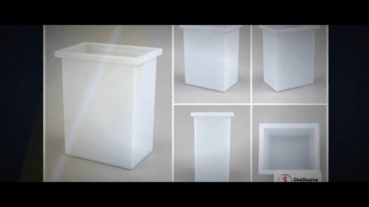 Chem-Tainer 75 Gallon PE Rectangular Open Top Tank video
