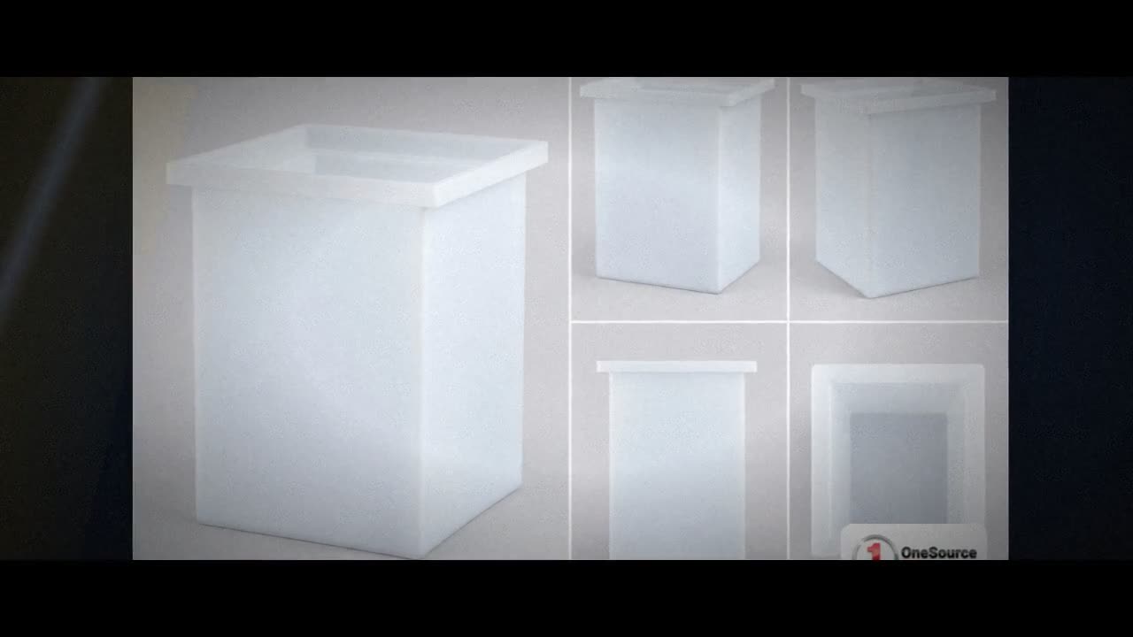 Chem-Tainer 75 Gallon PP Rectangular Open Top Tank video