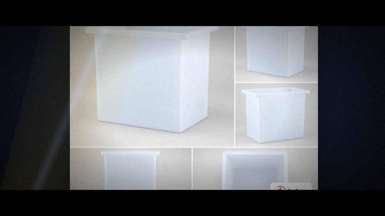 Chem-Tainer 90 Gallon PE Rectangular Open Top Tank video