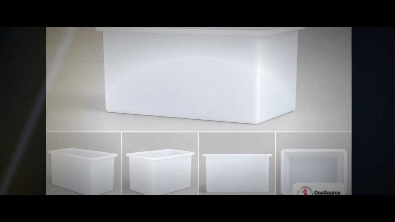 Chem-Tainer 37 Gallon PE Rectangular Open Top Tank video