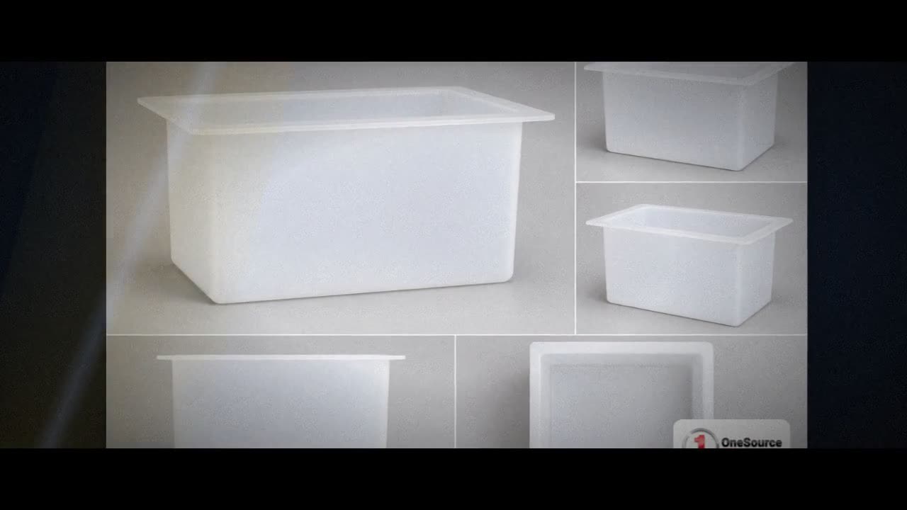 Chem-Tainer 37 Gallon PP Rectangular Open Top Tank video