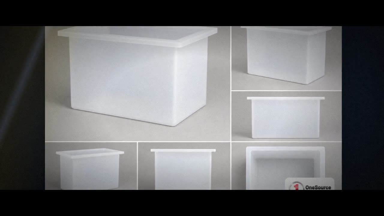 Chem-Tainer 75 Gallon PP Rectangular Open Top Tank video