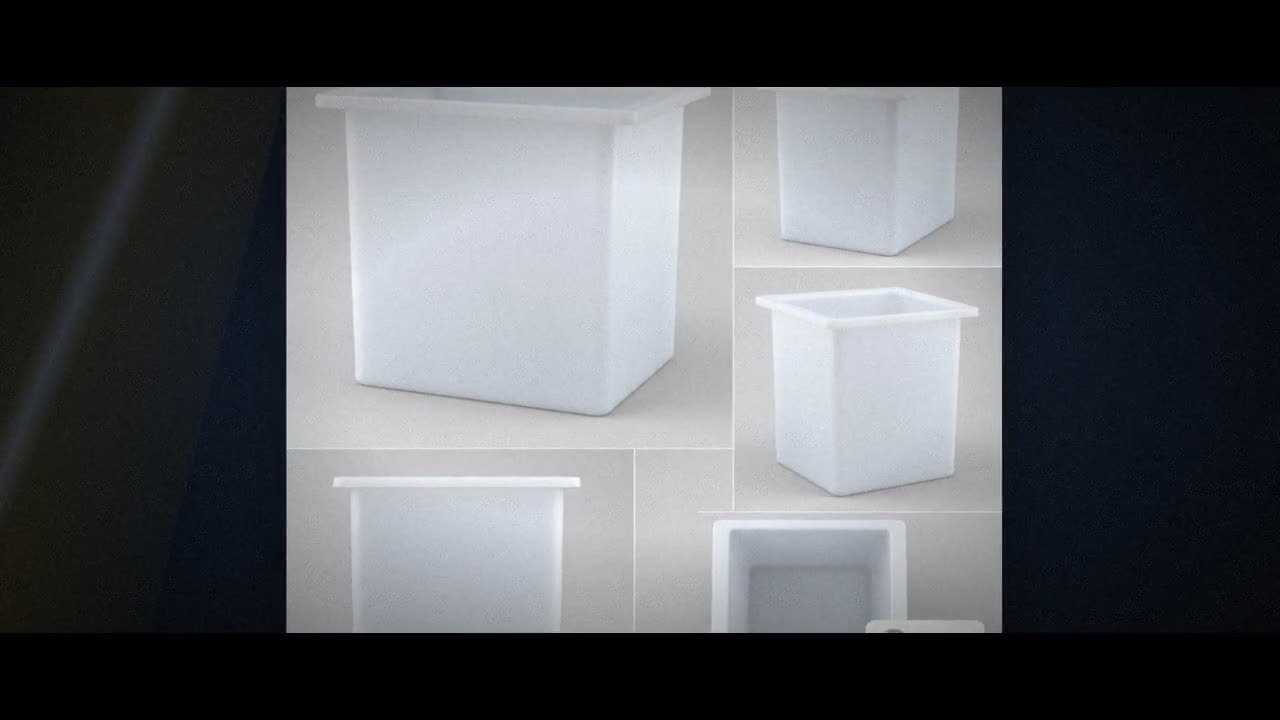 Chem-Tainer 94 Gallon PP Rectangular Open Top Tank video