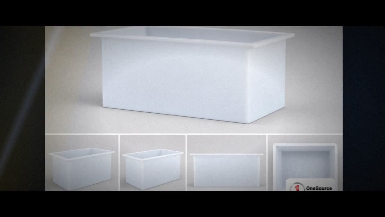 Chem-Tainer 45 Gallon PE Rectangular Open Top Tank video