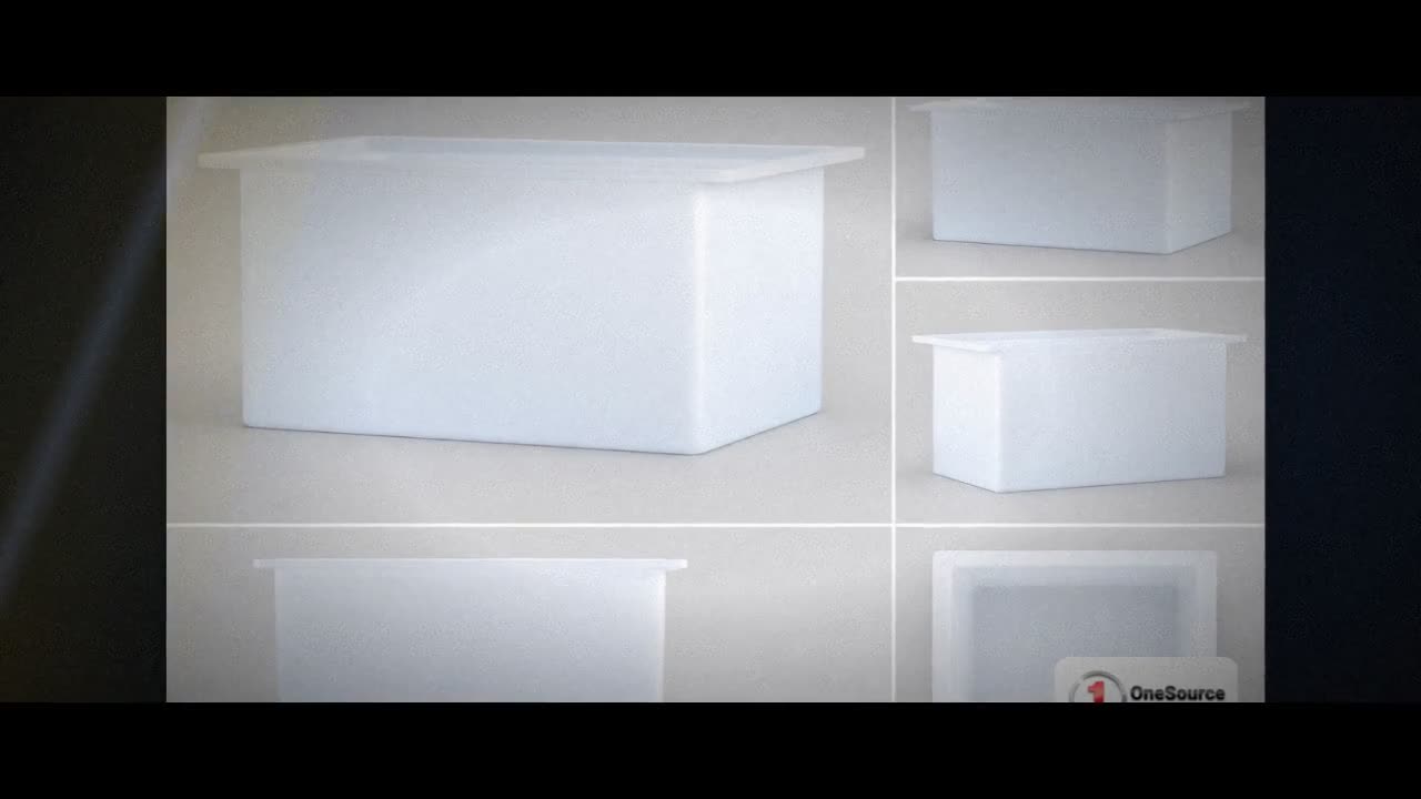 Chem-Tainer 67 Gallon PE Rectangular Open Top Tank video