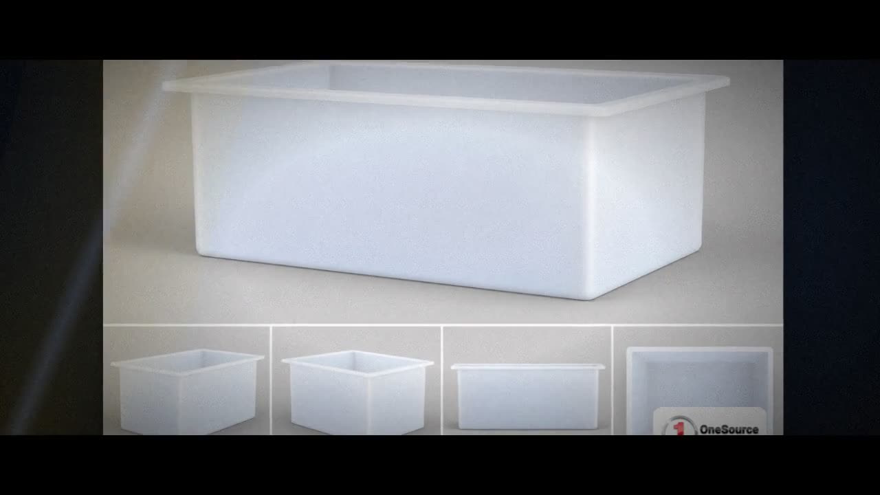 Chem-Tainer 67 Gallon PP Rectangular Open Top Tank video