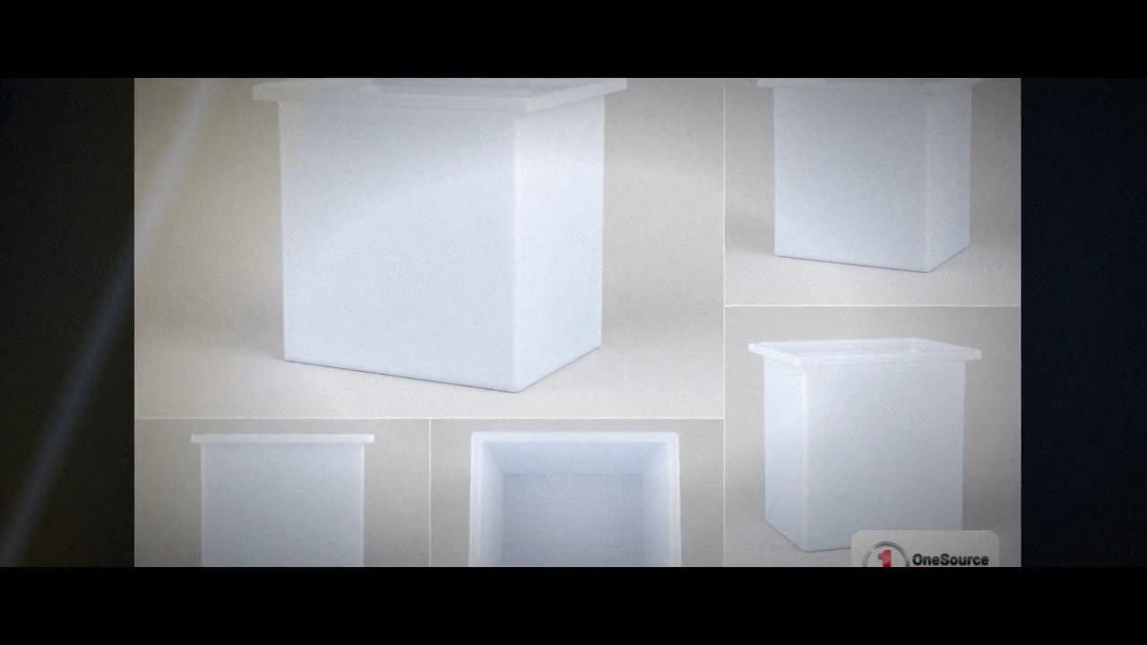 Chem-Tainer 112 Gallon PE Rectangular Open Top Tank video