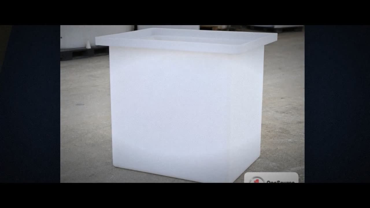 Chem-Tainer 112 Gallon PP Rectangular Open Top Tank video