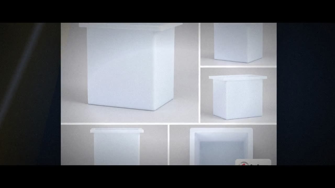 Chem-Tainer 135 Gallon PE Rectangular Open Top Tank video