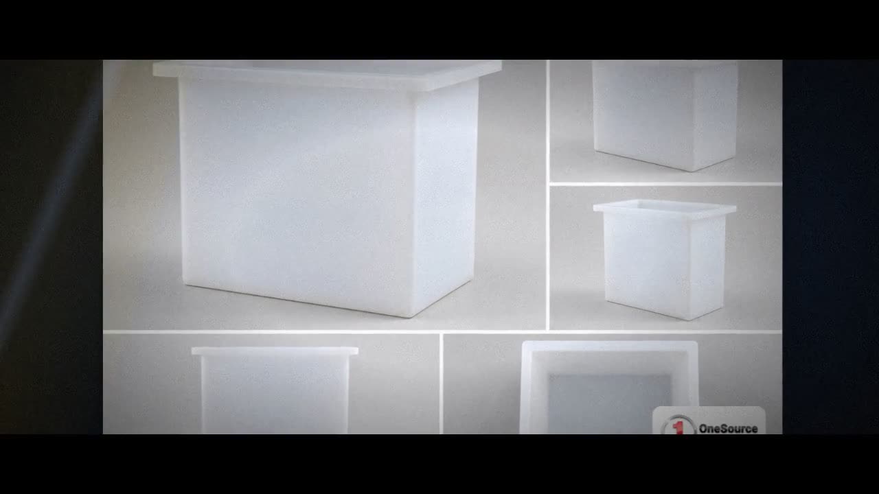 Chem-Tainer 135 Gallon PP Rectangular Open Top Tank video