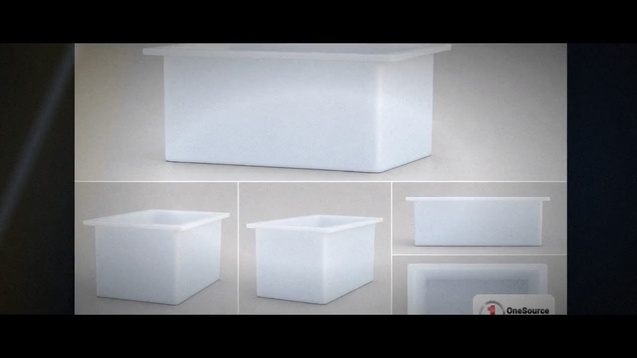 Chem-Tainer 60 Gallon PE Rectangular Open Top Tank video