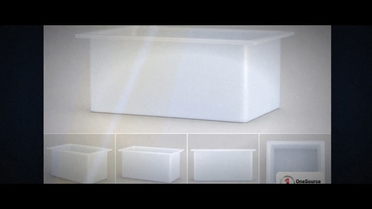 Chem-Tainer 60 Gallon PP Rectangular Open Top Tank video