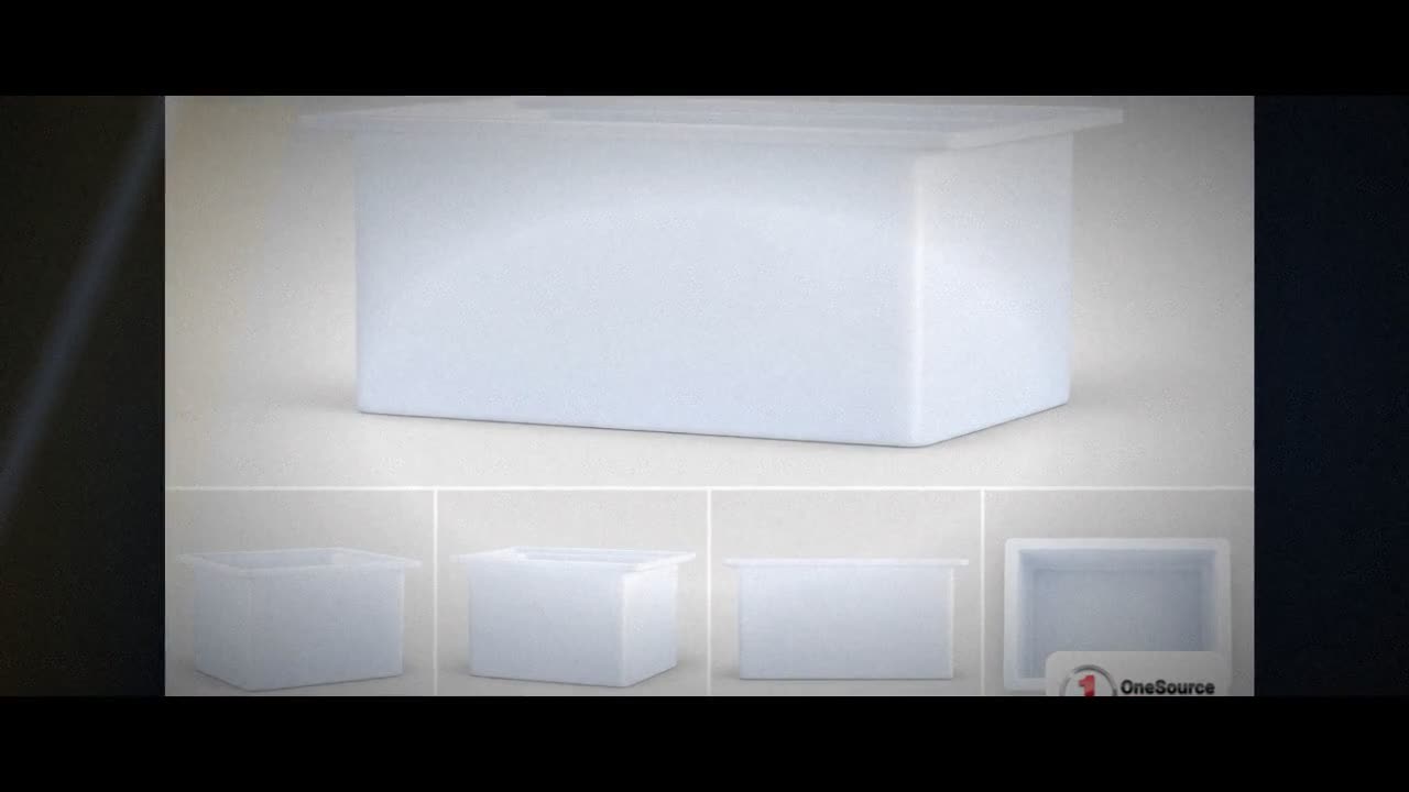Chem-Tainer 120 Gallon PE Rectangular Open Top Tank video