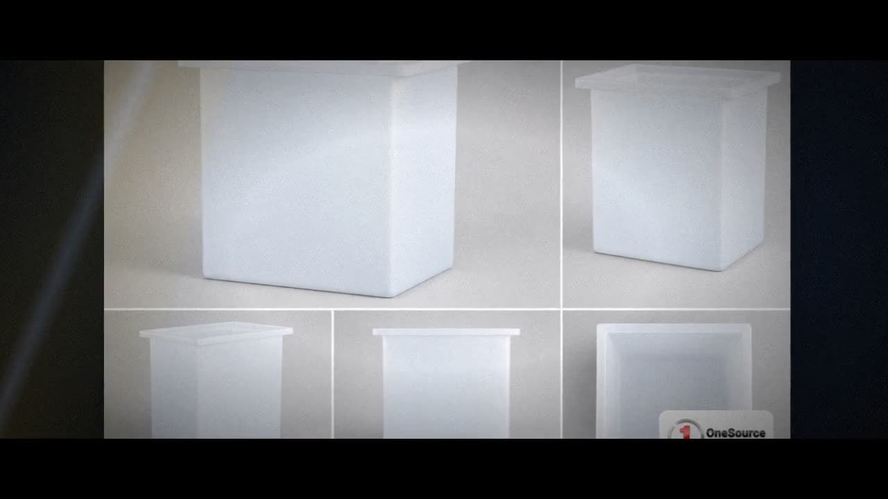 Chem-Tainer 150 Gallon PE Rectangular Open Top Tank video