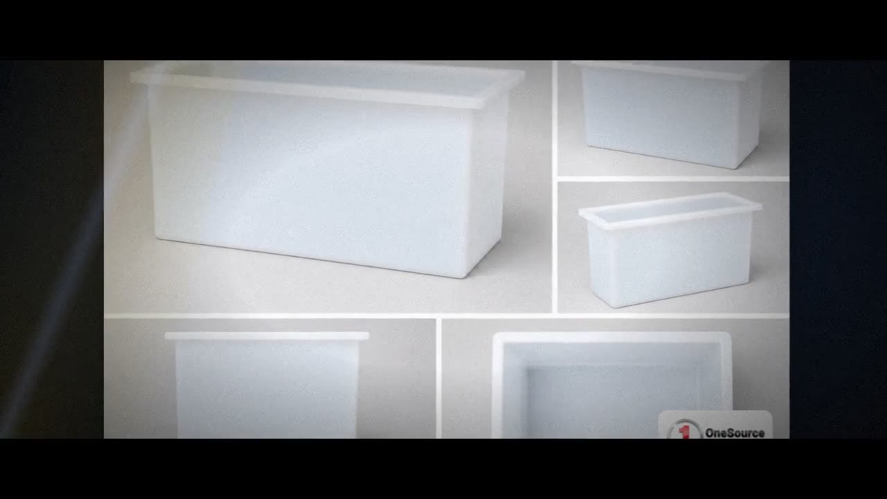 Chem-Tainer 150 Gallon PP Rectangular Open Top Tank video