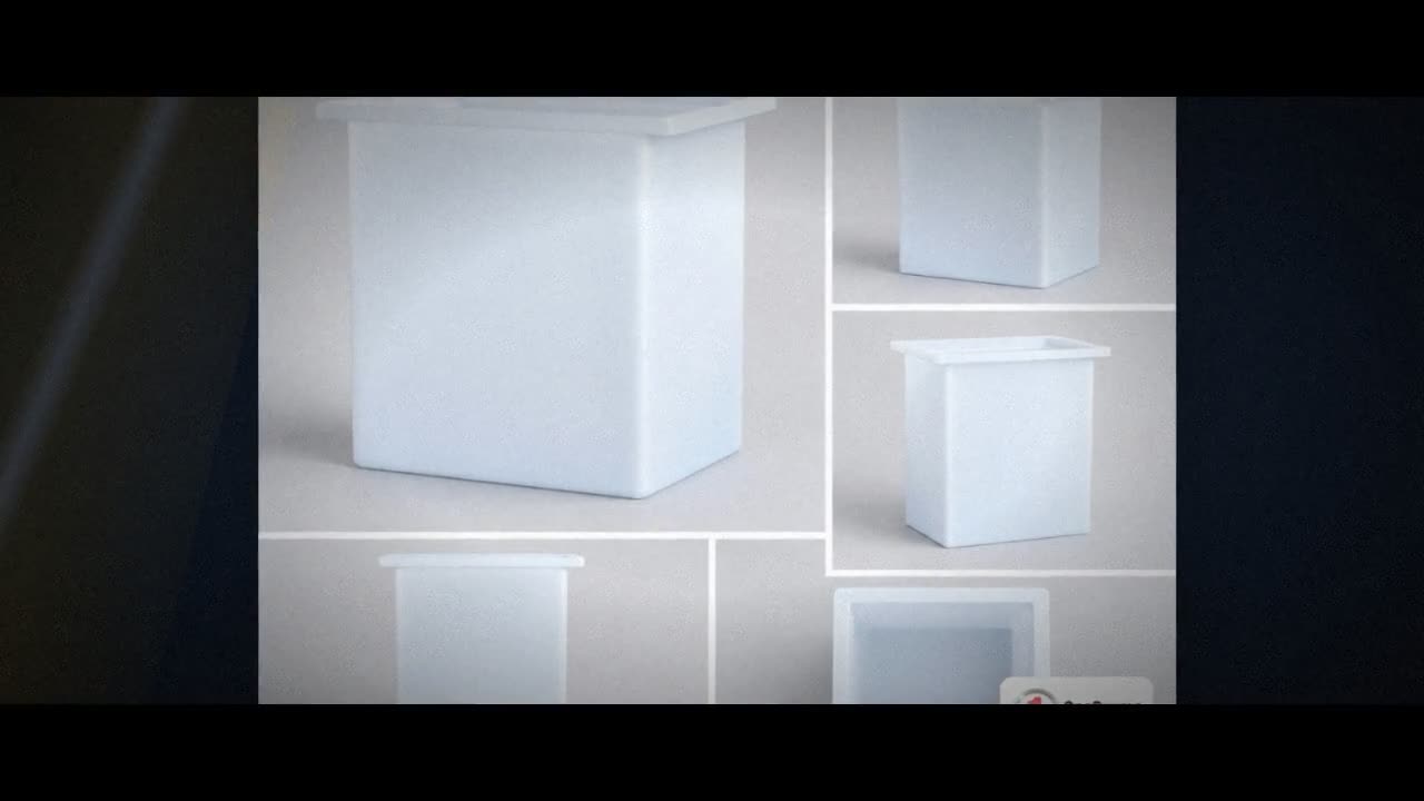 Chem-Tainer 210 Gallon PE Rectangular Open Top Tank video