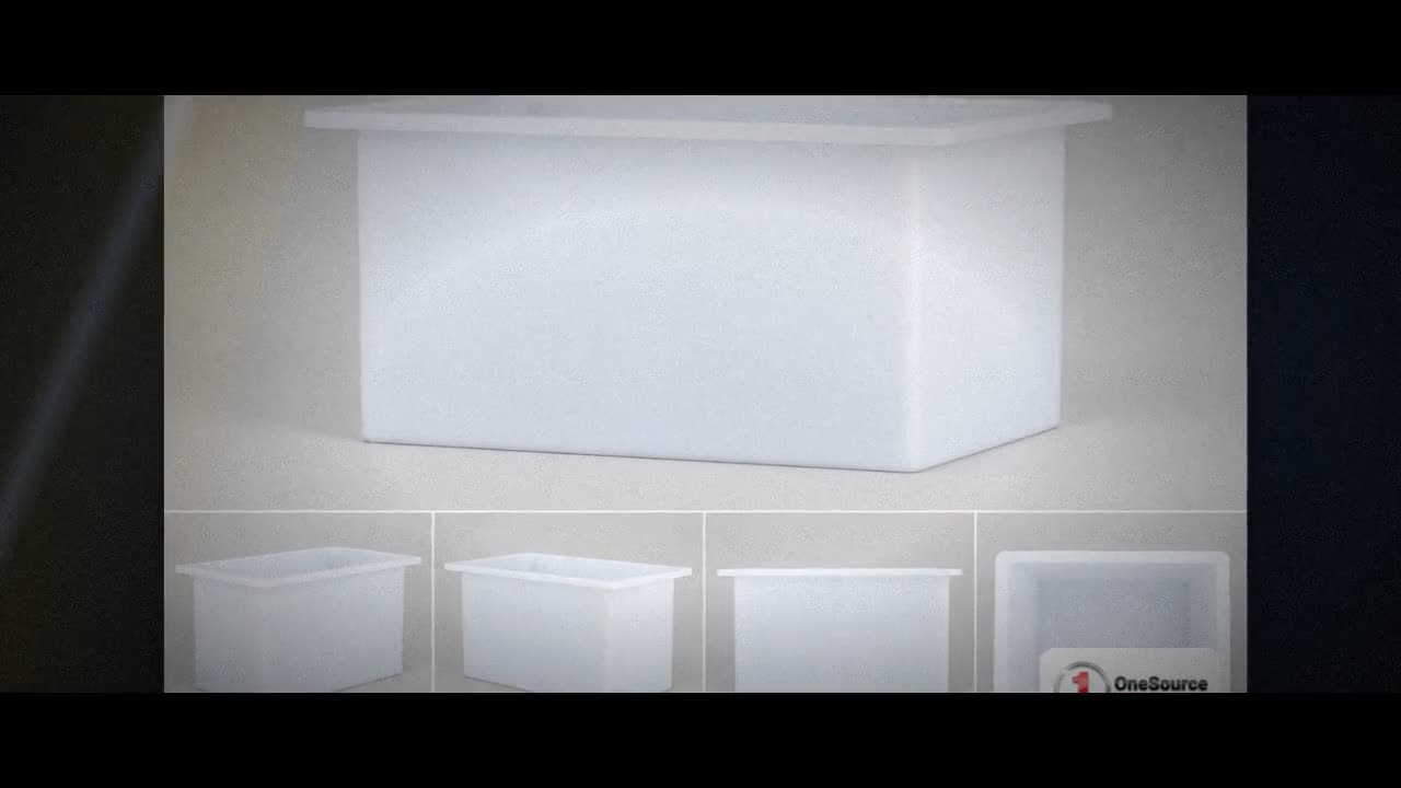 Chem-Tainer 225 Gallon PE Rectangular Open Top Tank video