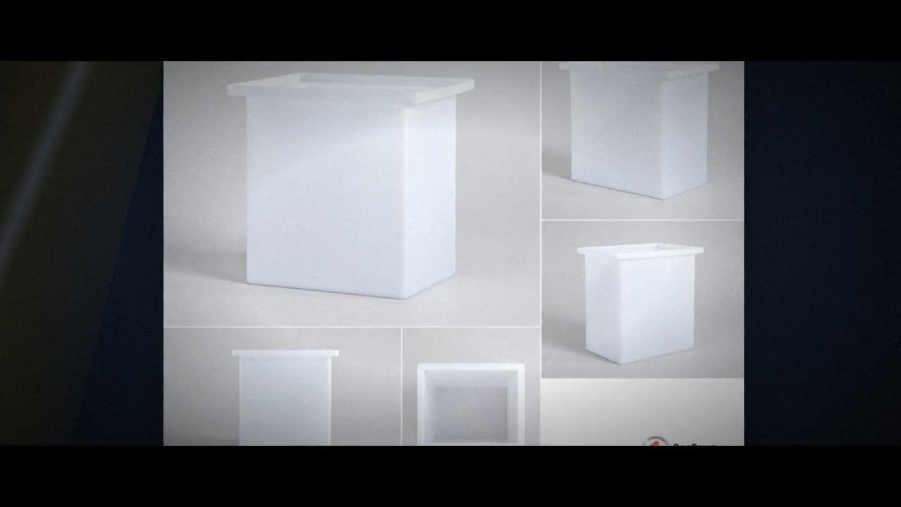 Chem-Tainer 94 Gallon PE Rectangular Open Top Tank video
