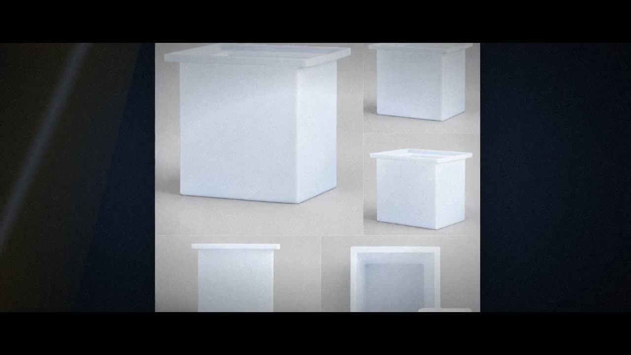 Chem-Tainer 115 Gallon PE Rectangular Open Top Tank video
