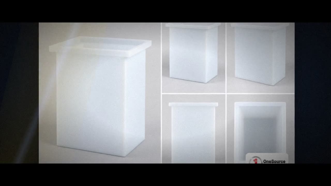 Chem-Tainer 138 Gallon PE Rectangular Open Top Tank video