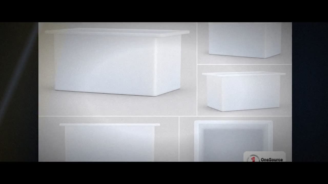 Chem-Tainer 92 Gallon PE Rectangular Open Top Tank video