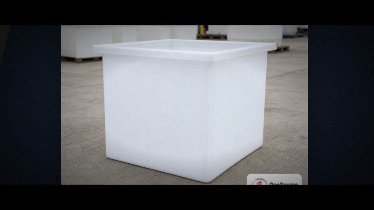 Chem-Tainer 153 Gallon PE Rectangular Open Top Tank video