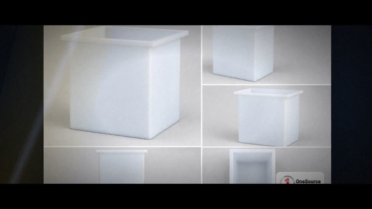Chem-Tainer 185 Gallon PE Rectangular Open Top Tank video