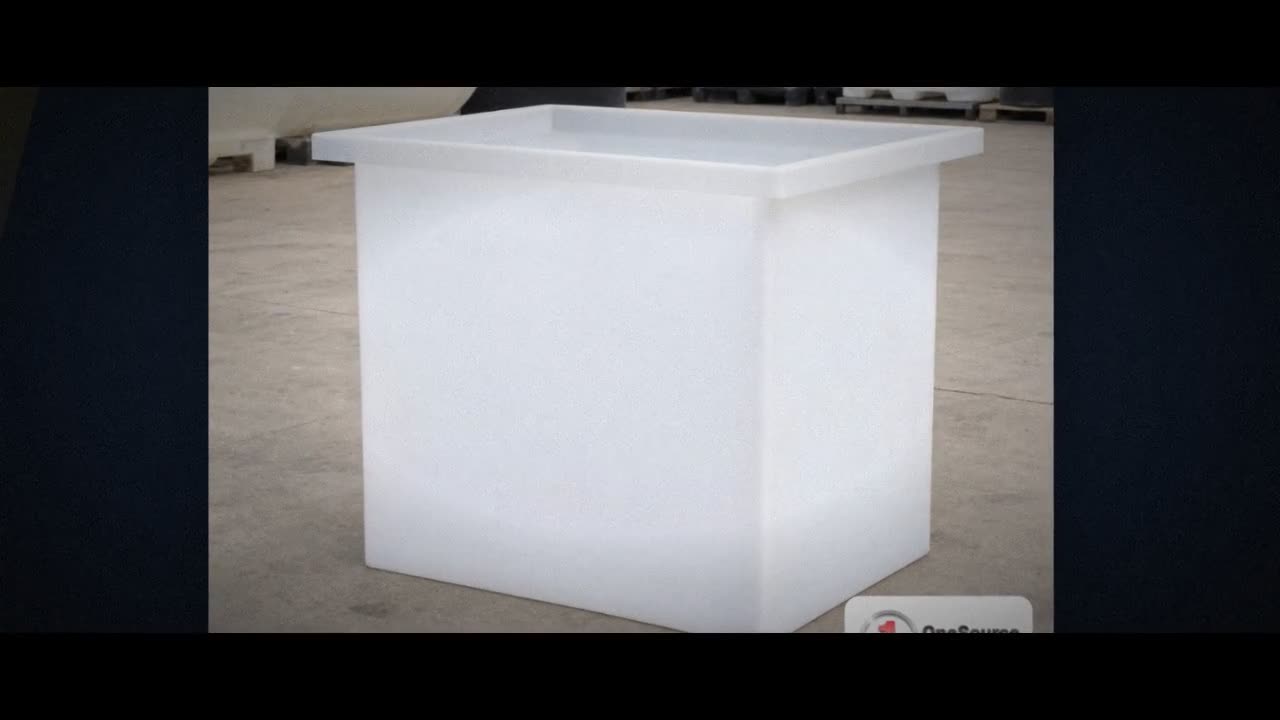Chem-Tainer 270 Gallon PE Rectangular Open Top Tank video