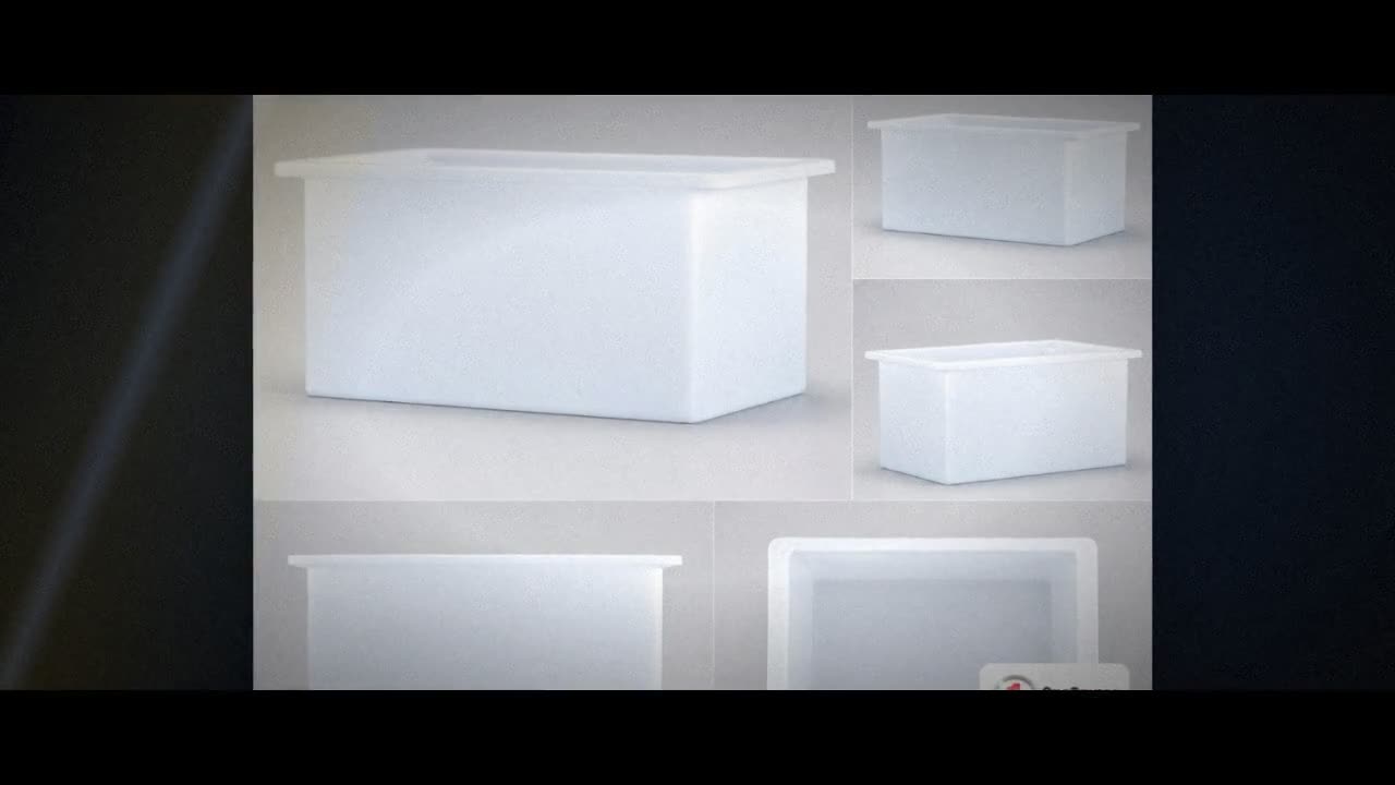 Chem-Tainer 265 Gallon PE Rectangular Open Top Tank video