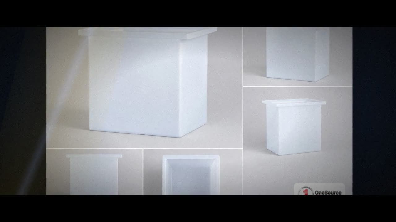 Chem-Tainer 540 Gallon PE Rectangular Open Top Tank video