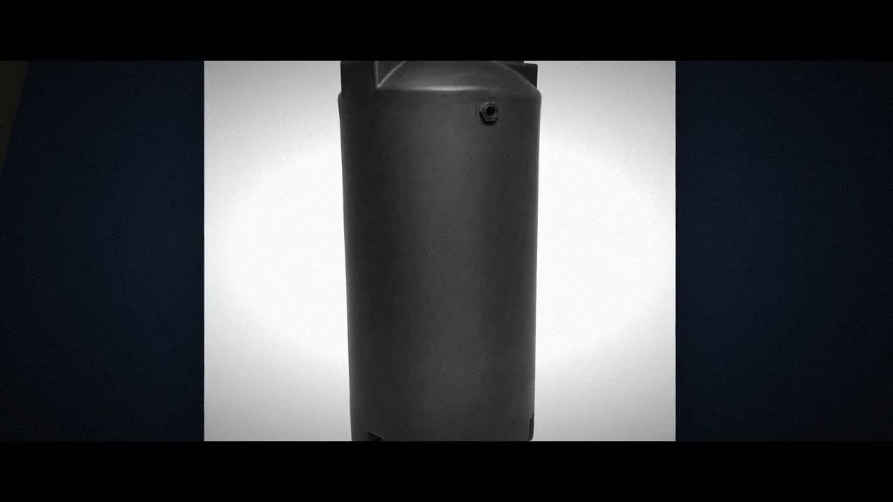1150 Gallon Plastic Vertical Water Storage Tank in Black video