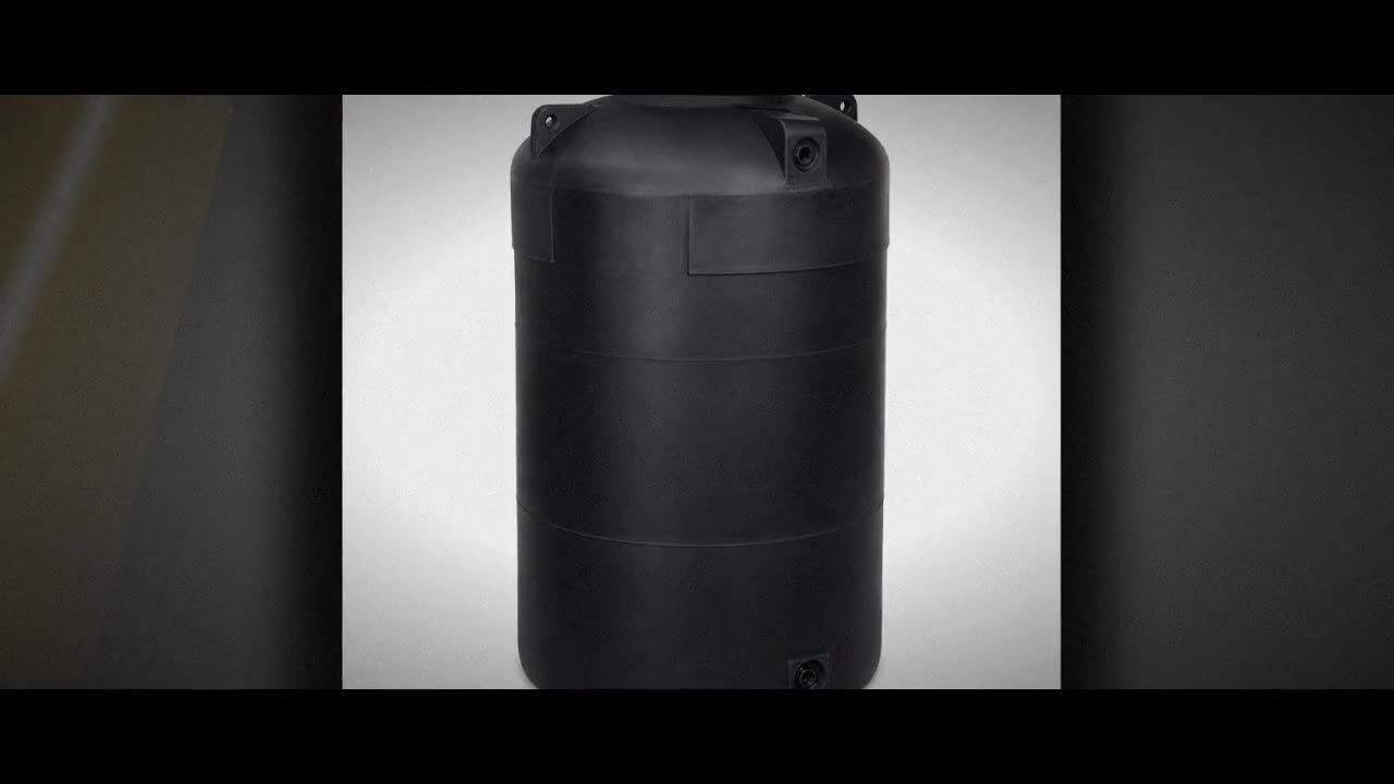 1500 Gallon Plastic Vertical Water Storage Tank in Black video