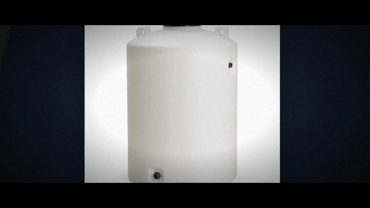 1500 Gallon Plastic Vertical Water Storage Tank in Green video