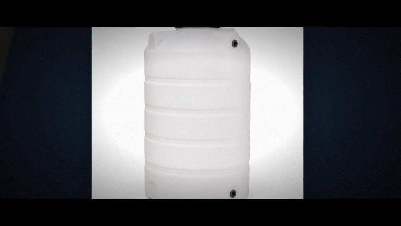 1500 Gallon Plastic Vertical Water Storage Tank in White video