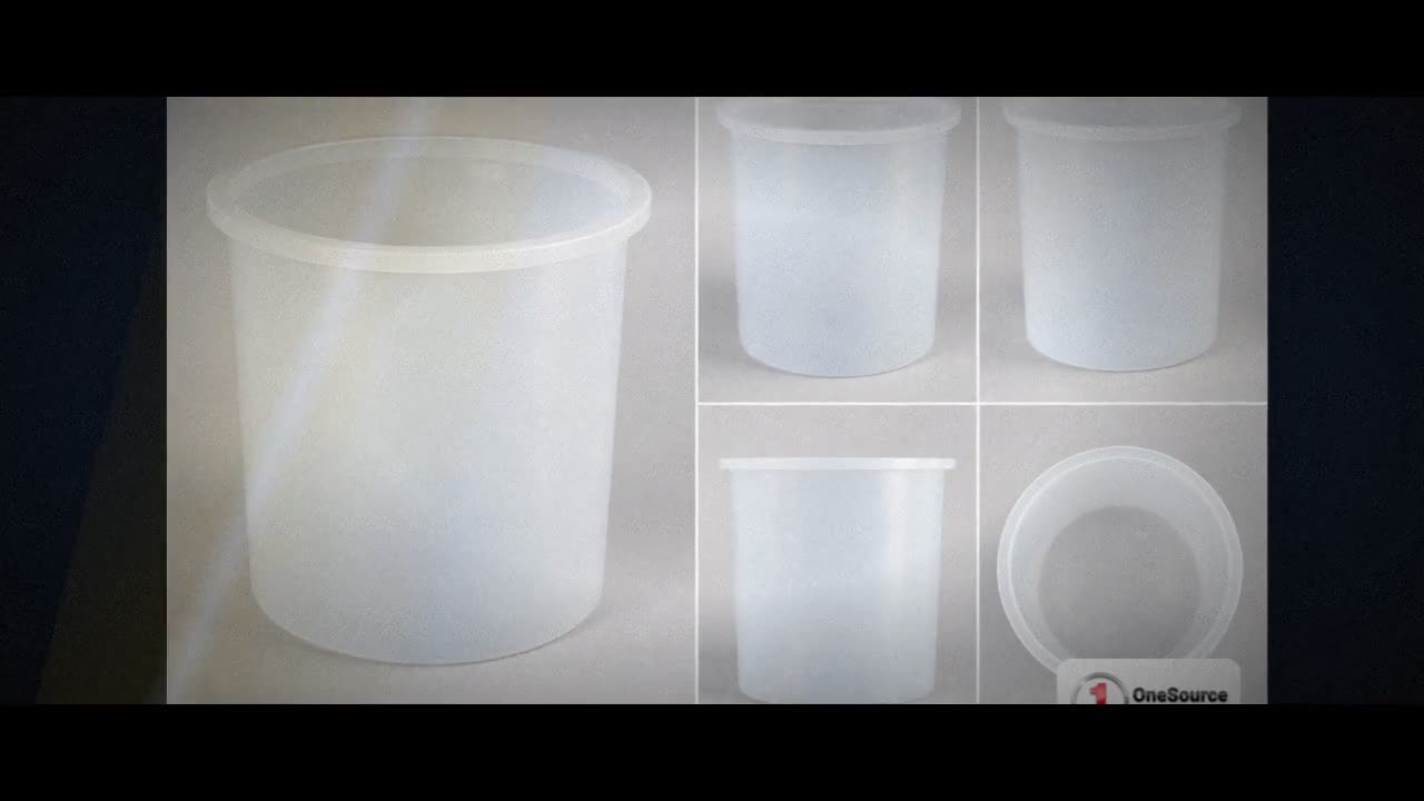 Chem-Tainer 15 Gallon Plastic Open Top Batch Storage Tank with Lid video