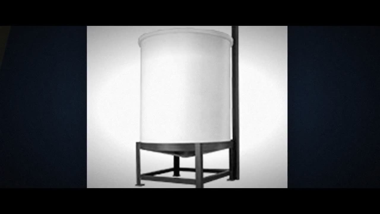Chem-Tainer 15 Gallon 20 Degree Plastic Vertical Open Top Cone Bottom  video