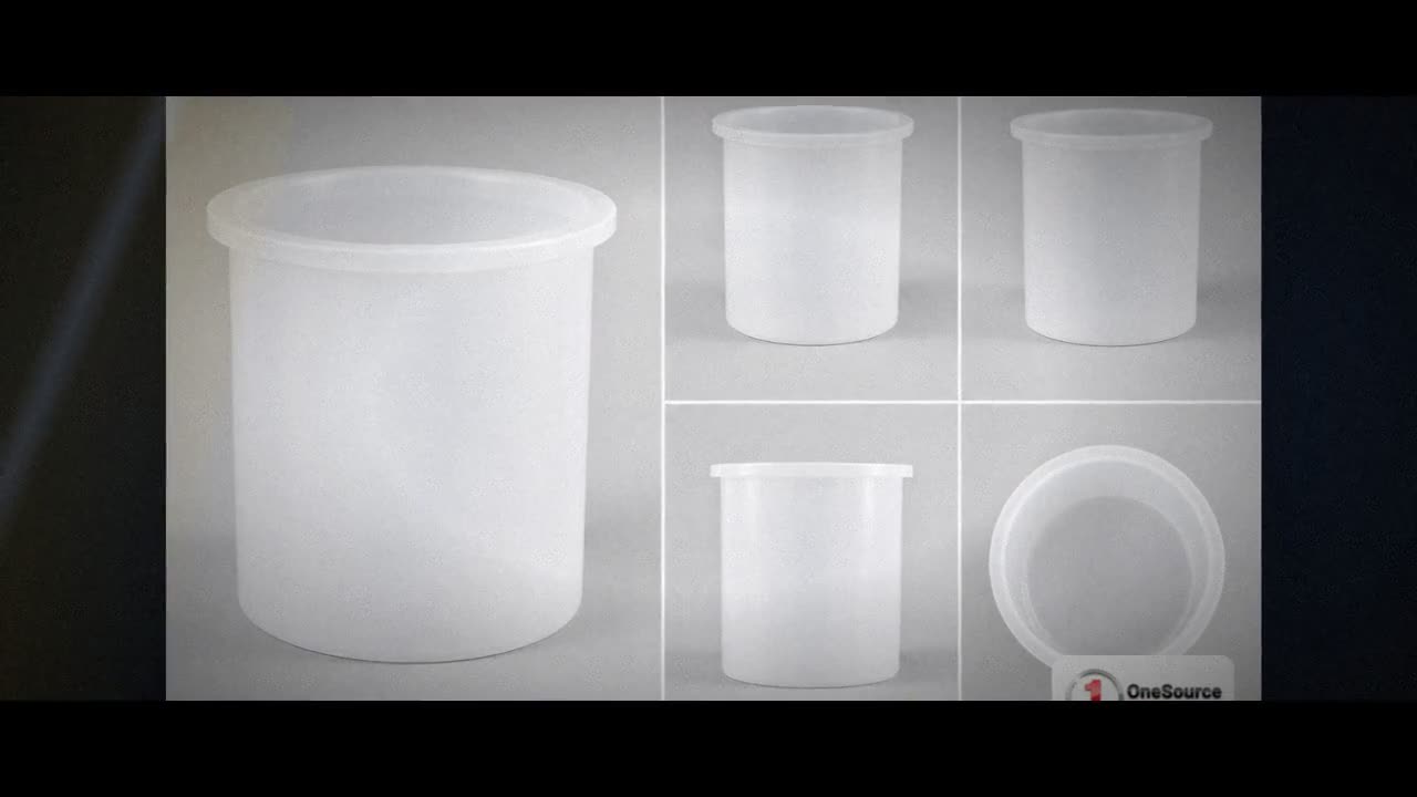 Chem-Tainer 17 Gallon Polypropylene Open Top Batch Storage Tank in Whi video