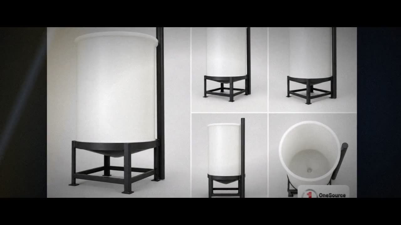 Chem-Tainer 30 Gallon 20 Degree Plastic Vertical Cone Bottom Tank video