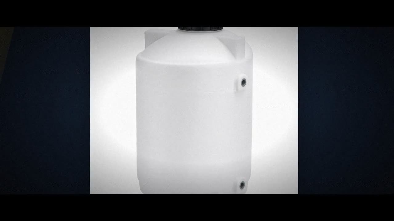 55 Gallon Plastic Vertical Water Storage Tank in White video