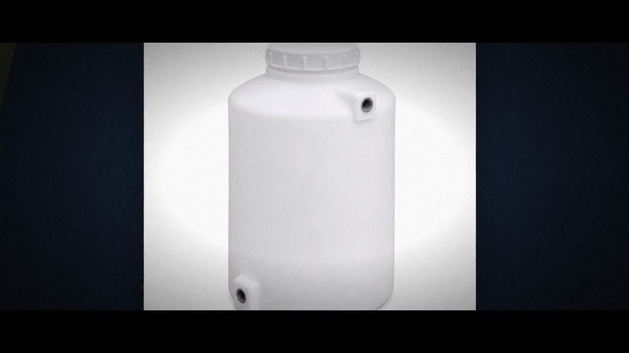 65 Gallon Plastic Vertical Water Storage Tank in Green video