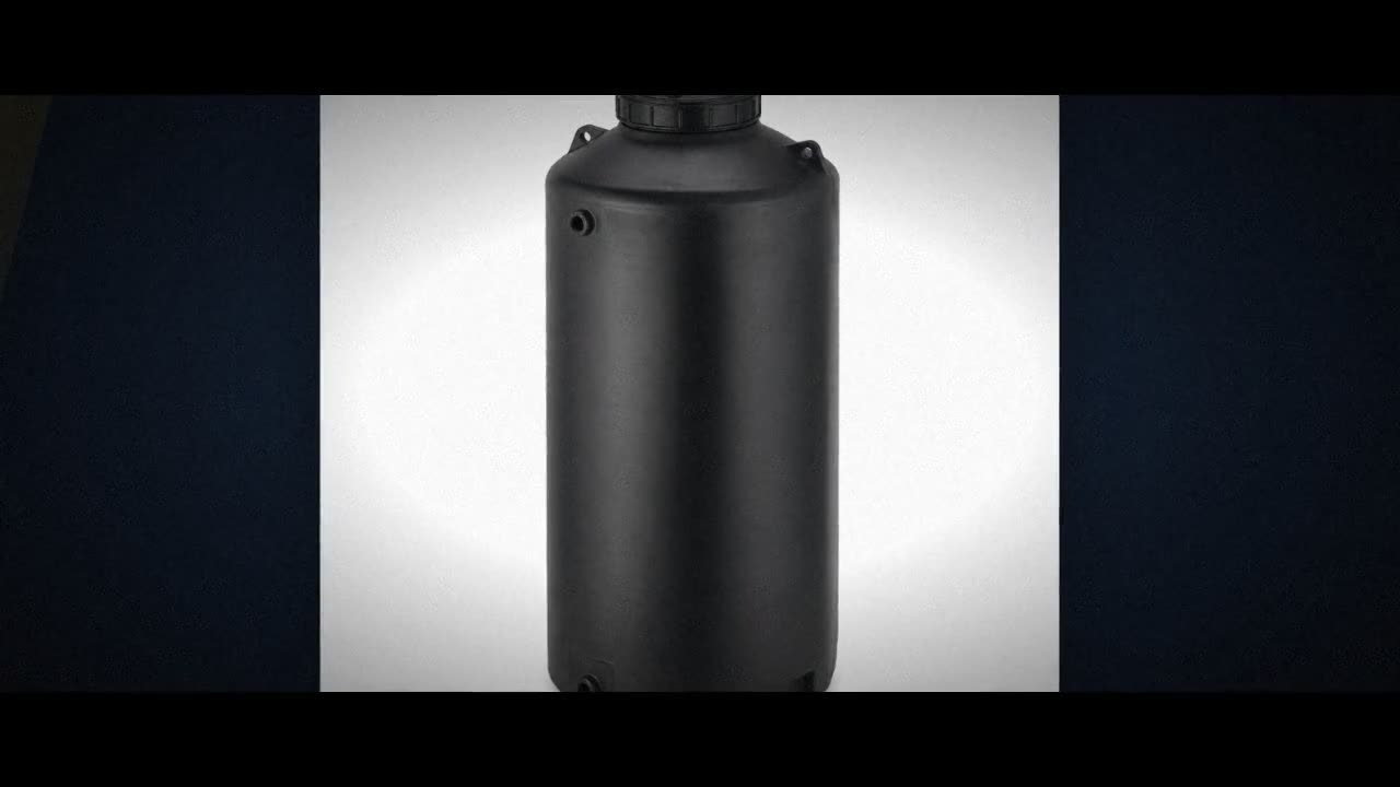 100 Gallon Plastic Vertical Water Storage Tank in Black video
