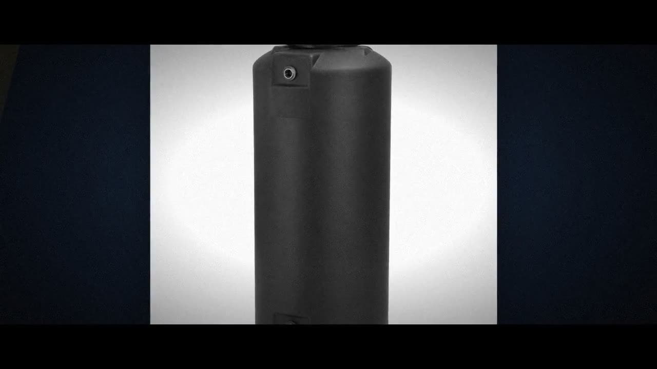 130 Gallon Plastic Vertical Water Storage Tank in Black video
