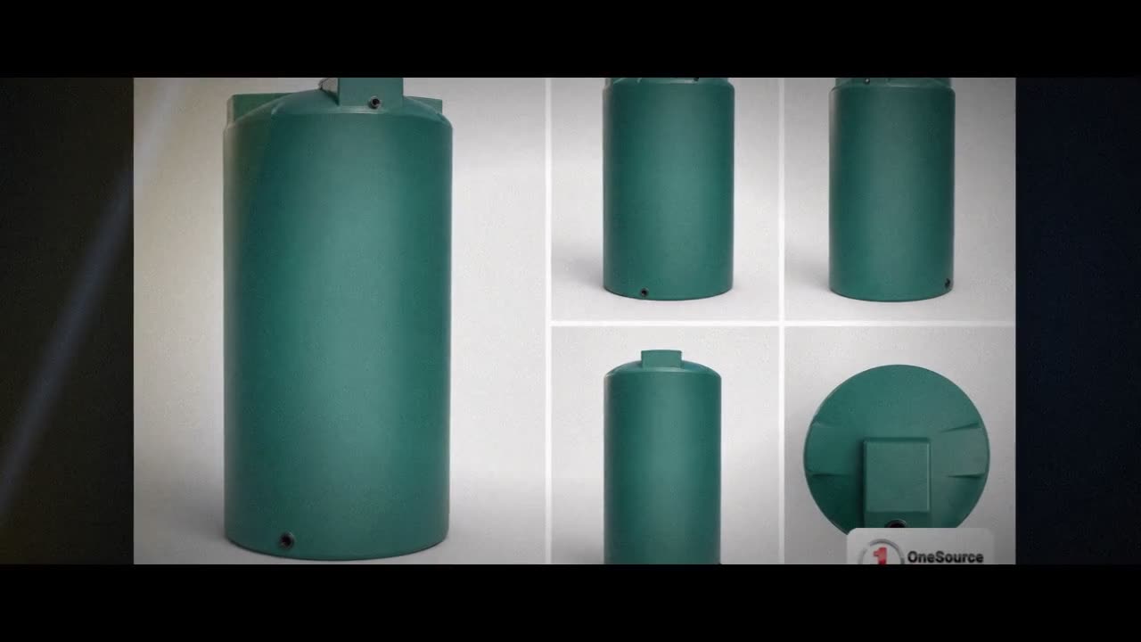 Chem-Tainer 130 Gallon Plastic Vertical Water Storage Tank in Green video